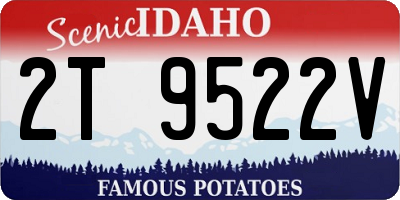 ID license plate 2T9522V