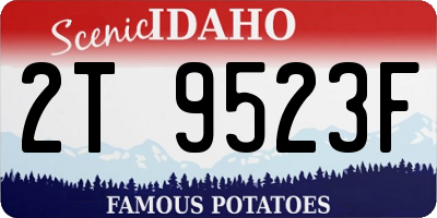 ID license plate 2T9523F