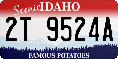 ID license plate 2T9524A