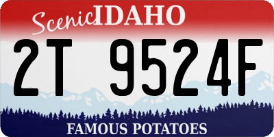 ID license plate 2T9524F