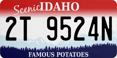 ID license plate 2T9524N