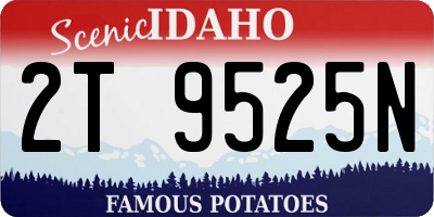ID license plate 2T9525N