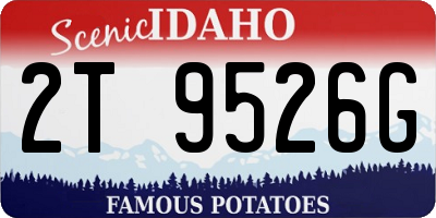ID license plate 2T9526G