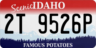 ID license plate 2T9526P