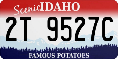 ID license plate 2T9527C