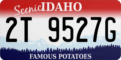 ID license plate 2T9527G