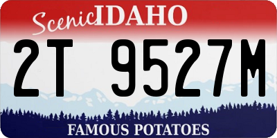 ID license plate 2T9527M