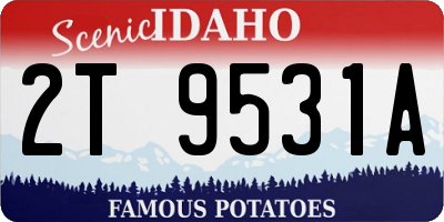 ID license plate 2T9531A