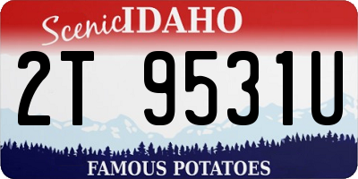 ID license plate 2T9531U