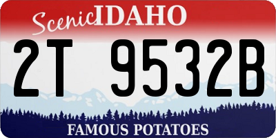 ID license plate 2T9532B