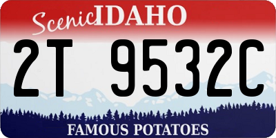 ID license plate 2T9532C