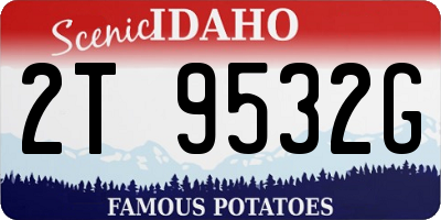 ID license plate 2T9532G