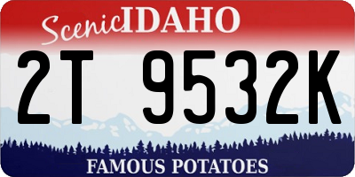 ID license plate 2T9532K