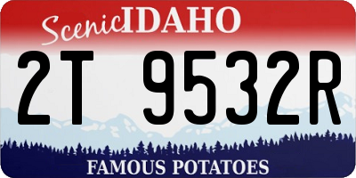 ID license plate 2T9532R
