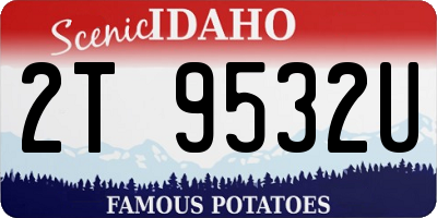 ID license plate 2T9532U