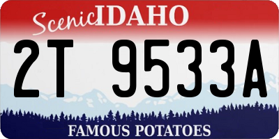 ID license plate 2T9533A