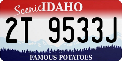 ID license plate 2T9533J