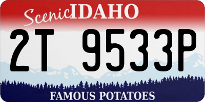ID license plate 2T9533P