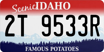 ID license plate 2T9533R