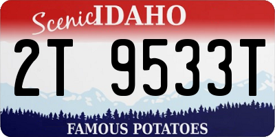 ID license plate 2T9533T