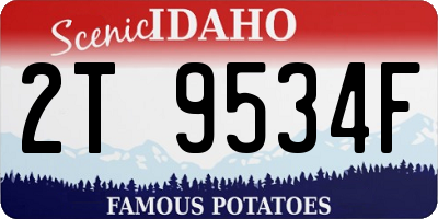 ID license plate 2T9534F