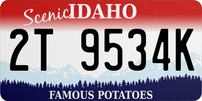 ID license plate 2T9534K