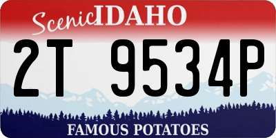 ID license plate 2T9534P