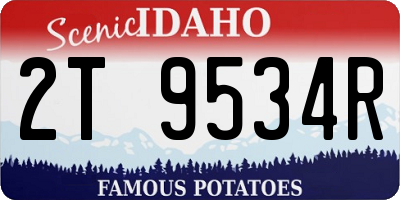 ID license plate 2T9534R