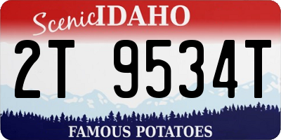 ID license plate 2T9534T