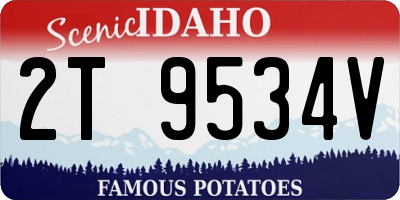 ID license plate 2T9534V
