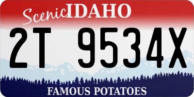 ID license plate 2T9534X