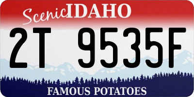 ID license plate 2T9535F