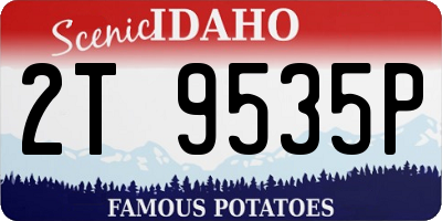 ID license plate 2T9535P