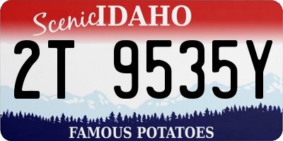 ID license plate 2T9535Y