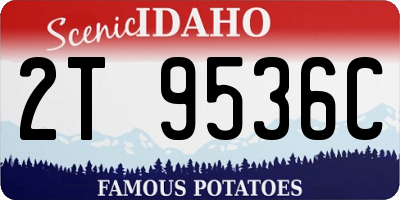ID license plate 2T9536C