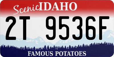 ID license plate 2T9536F