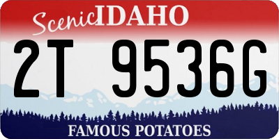 ID license plate 2T9536G