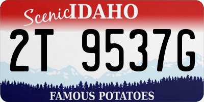 ID license plate 2T9537G