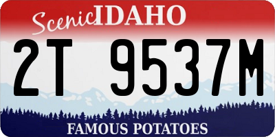 ID license plate 2T9537M