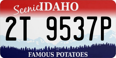ID license plate 2T9537P