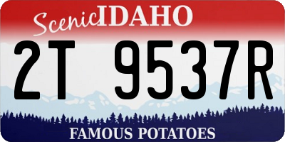 ID license plate 2T9537R
