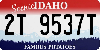 ID license plate 2T9537T