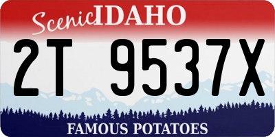 ID license plate 2T9537X