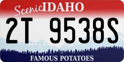 ID license plate 2T9538S