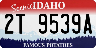 ID license plate 2T9539A