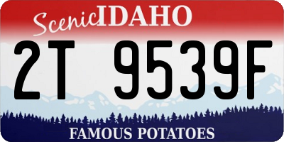 ID license plate 2T9539F
