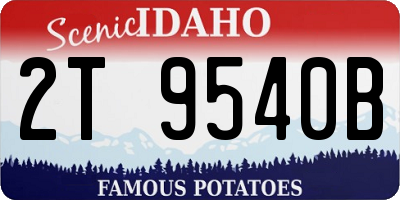 ID license plate 2T9540B