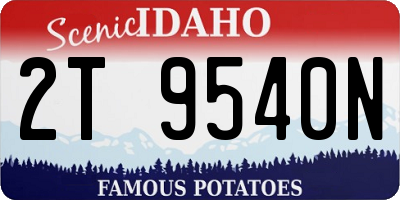 ID license plate 2T9540N