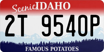 ID license plate 2T9540P