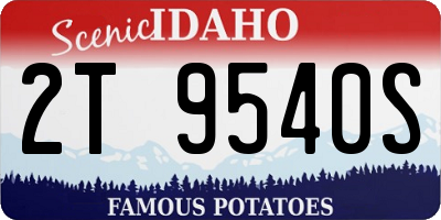 ID license plate 2T9540S